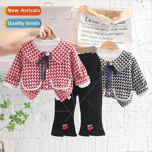 2023 Cute Womens Plaid Jacket Spring Long Sleeve T-Shirt Che