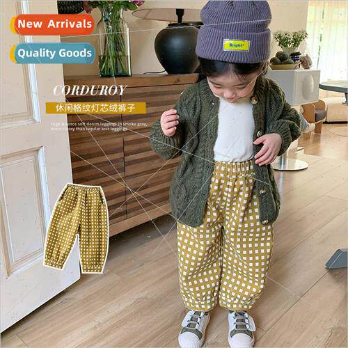 Korea childrens Wenyige padded leggings 2023 fall and winter