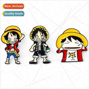 king metal animation badge ffy nautical hat Japans straw