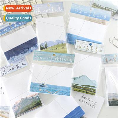 Sticky note book vertical into the mountains and the sea ser