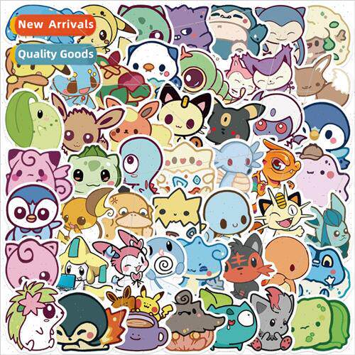 50 Q  of Pokemon cartoon doodle stickers notebook handbook d