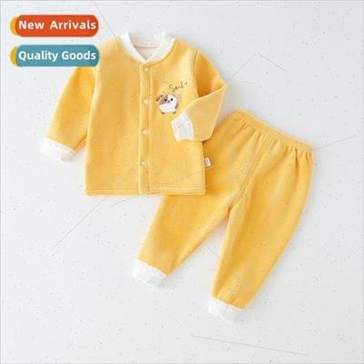 Childrens thermal underwear set baby qiu yi qiu pants padded