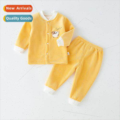 Childrens thermal underwear set baby qiu yi qiu pants padded
