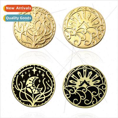 Game film and   dungeons and dragons coins sun moon pattern