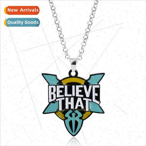 Jewelry BELIEVE THAT Wrestler Alloy Pendant Alphabet Necklac