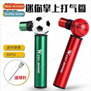 Mini Soccer Ball Pump Bicycle Pump Hand Push Portable Soccer