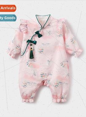 Baby clothes 2023 spring and fall clothing female baby crawl