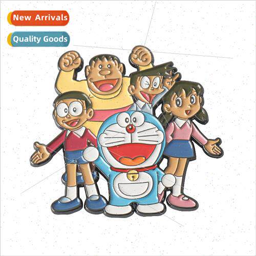 Anime  doraemon brooch Nobita fat tiger machine cat cute car
