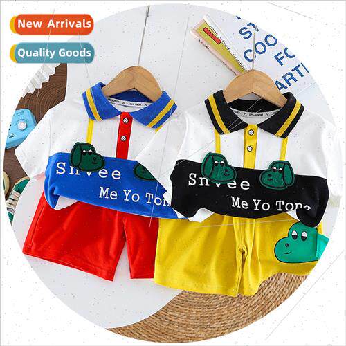2023 childrens summer Korean boys summer POLO shirt cartoon
