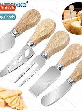 Stainless Steel Cheese Knife Solid Wood Handle Cheese Cream