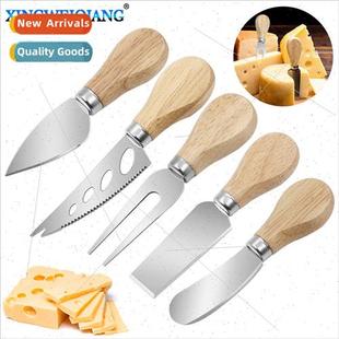 Stainless Steel Cheese Knife Solid Wood Handle Cheese Cream