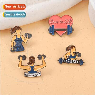 Creative Fitness Brooch fting Barbell Women Weight Loss Meta