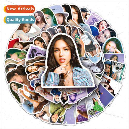 50 pcs singer Olivia Rodrigo star around waterproof decorati