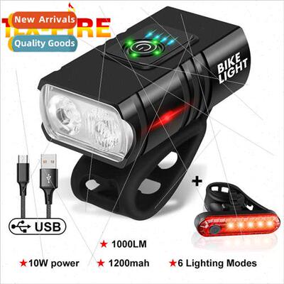 Bicycle headlight USB rechargeable aluminum alloy lighting T