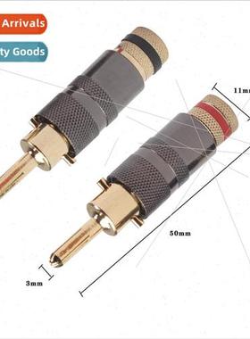 A pair of 2 installed all copper gold-plated speaker amplifi