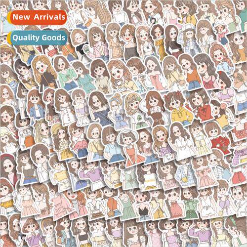 Girls wear sticker pack Japanese cartoon girl diy handbook d