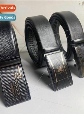 Belt Mens Business Automatic Buckle Belt Frosted Patch Buckl