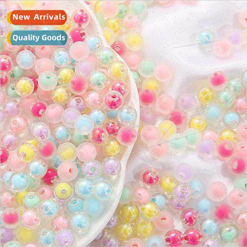 Color acrylic beads in beads homemade necklace jewelry handm
