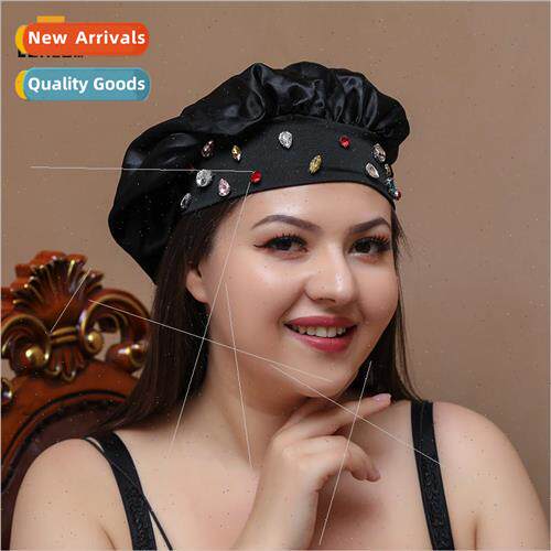 New elastic round cap hair care cap knotted sleeping cap wid