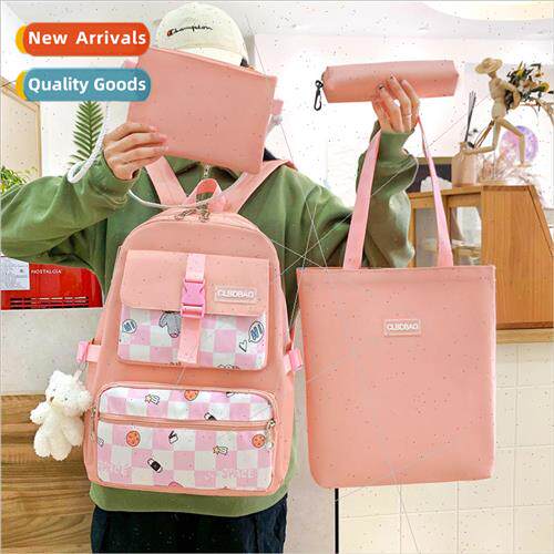 New plaid fashion shoulder bag soft girl female Mori system