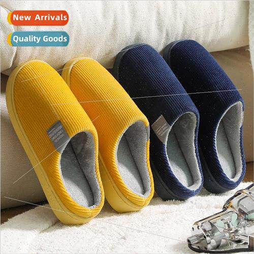 Cixi Uno new cotton slippers couple  corduroy side label hom