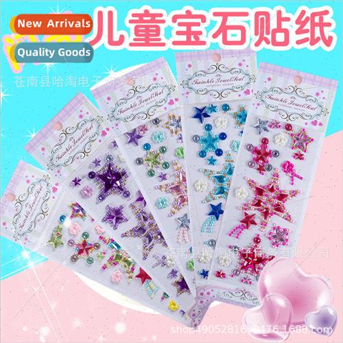 Childrens diamond gemstone stickers diy colored diamond peac