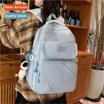 Large-capacity schoolbag female new Korean simple girl shoul