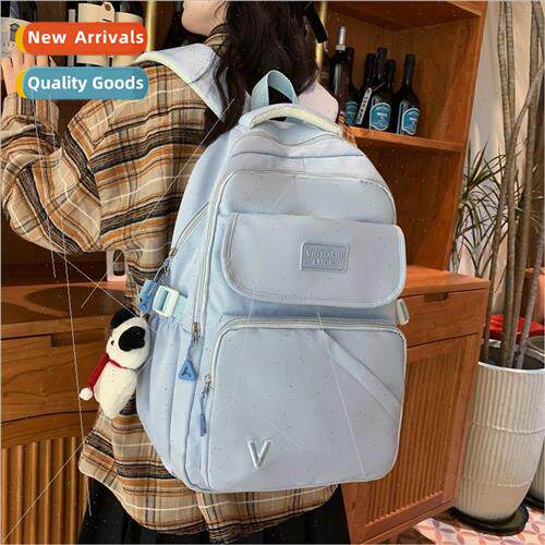 Large-capacity schoolbag female new Korean simple girl shoul
