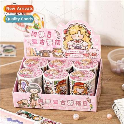 Ago retro wear special oil and paper tape cartoon characters