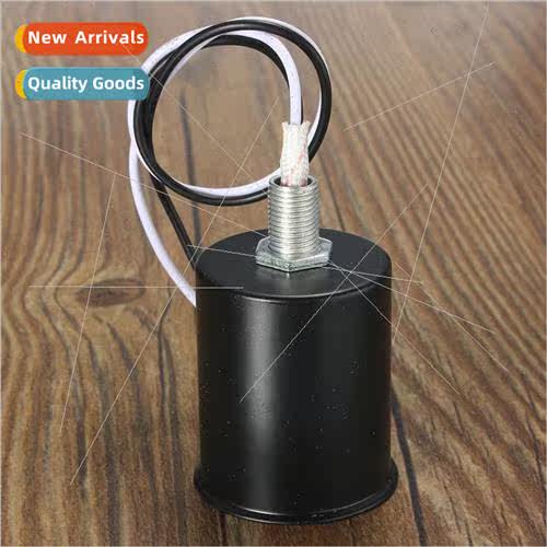 E27 with wire Electroplated iron lamp base with ceramic core