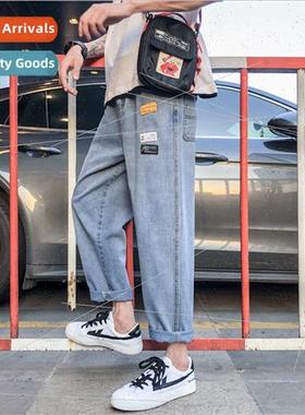 Summer thin section work jeans men ins Hong Kong  nd loose s