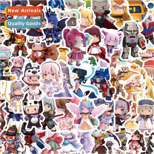 62 pcs of mini world cute cartoon decorative stickers materi
