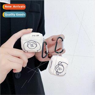 适用 airpods2 piggyback couple protective case airpodspro he