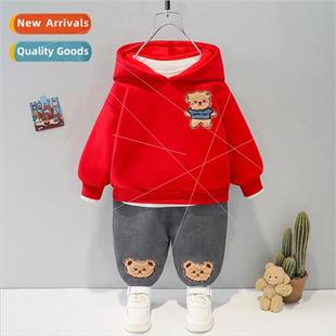 hooded suit childrens and clo new girls winter Boys fall