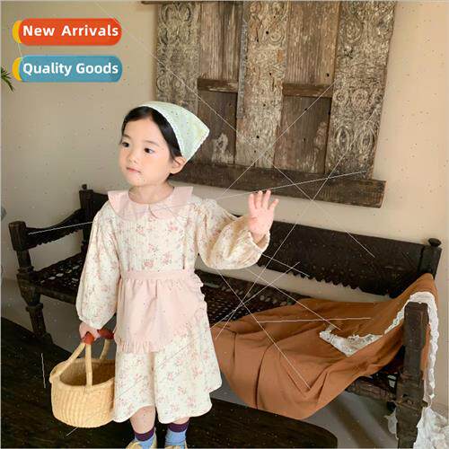 Girls floral dress spring new childrens Korean  of the baby