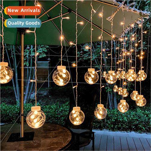LED Solar Wishing Ball Curtain ghts Outdoor Waterproof Color