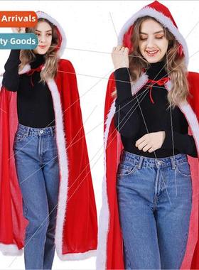 Christmas cape adult red hooded cape children cosplay prom p