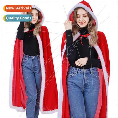 Christmas cape adult red hooded cape children cosplay prom p