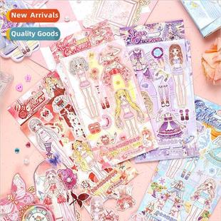 goo cute series characte cartoon dress stickers Wish card
