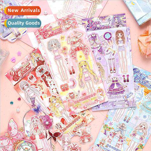 Wish series dress up goo card stickers cartoon cute characte