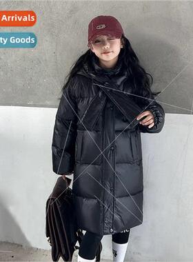 Girls down jacket 2023 new Yangqi big children in long winte