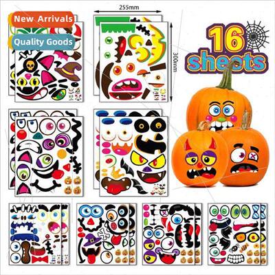 Halloween Pumpkin Emoji Stickers Pumpkin Ghost Face Stickers