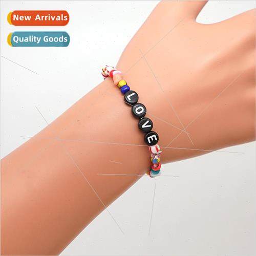 Ins Style  Handmade Beaded Colorful Rice Beads Black Backgro