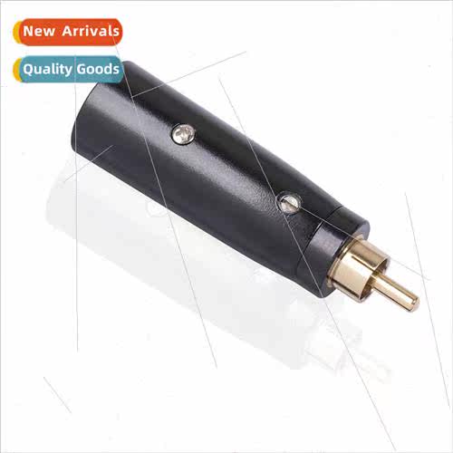 Can be ized LOGO zinc alloy shell gold-plated plug RCA male