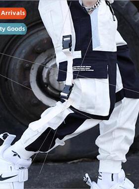 Spring drawstring pants male Lee now pants hip-hop loose spl