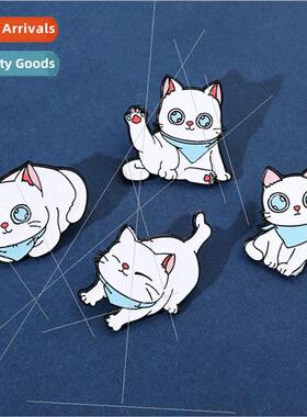 Personalized creative cartoon cat brooch cute kitten metal b