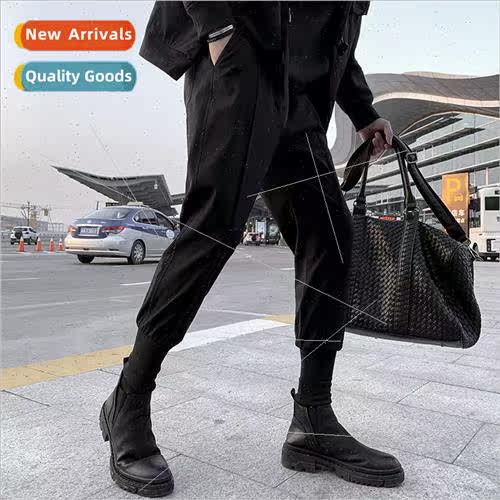 Black casual pants mens fall and winter Korean nd with the o