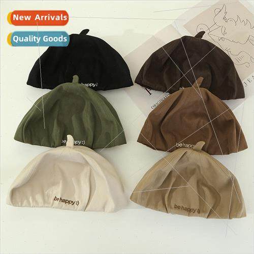 Retro solid color versatile beret creative simplicity person