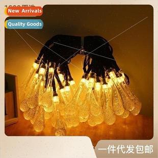 string Solar outdoor raindrop LED light box Bubble battery
