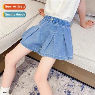 clothing girls new summer childrens shorts 2023 denim